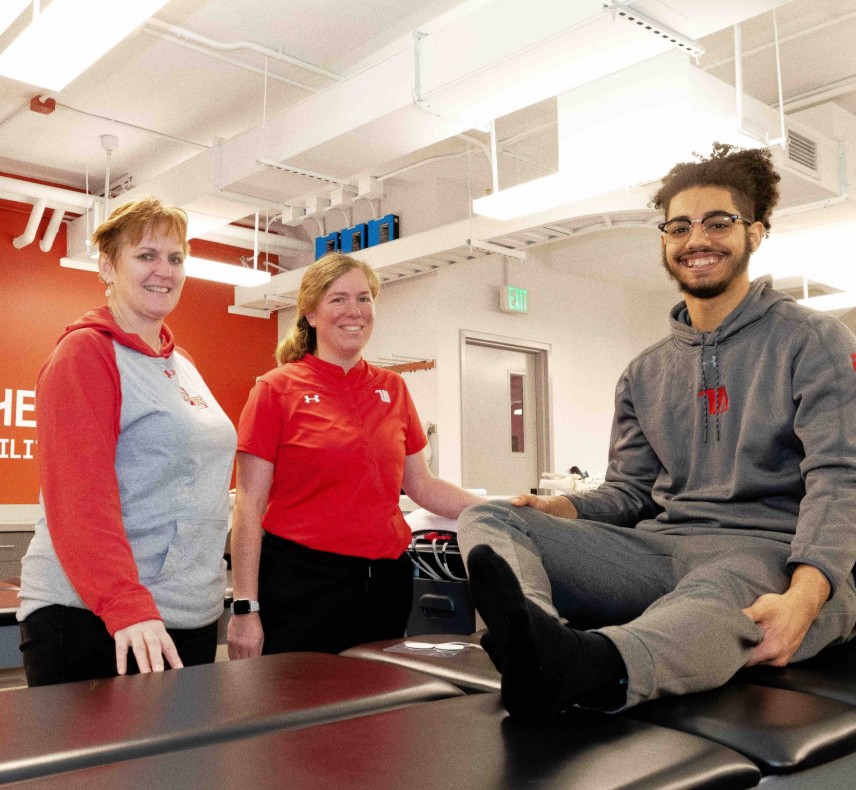 Wittenberg University Athletic Training room with individuals