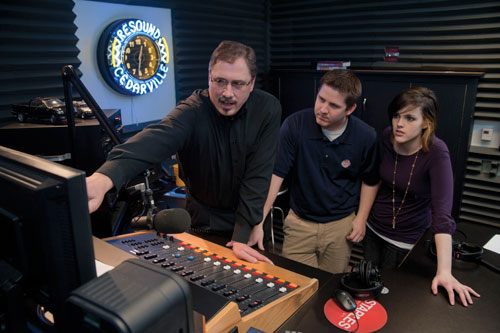 Cedarville University Radio Station in use by students and staff member